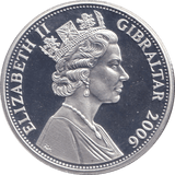 2006 SILVER PROOF FIVE POUNDS GIBRALTAR - SILVER WORLD COINS - Cambridgeshire Coins