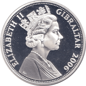 2006 SILVER PROOF FIVE POUNDS GIBRALTAR - SILVER WORLD COINS - Cambridgeshire Coins