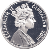 2006 SILVER PROOF FIVE POUNDS GIBRALTAR - SILVER WORLD COINS - Cambridgeshire Coins