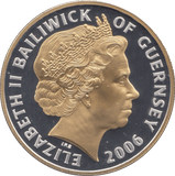 2006 SILVER PROOF FIVE POUNDS GUERNSEY - SILVER WORLD COINS - Cambridgeshire Coins