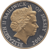 2006 SILVER PROOF FIVE POUNDS JERSEY - SILVER WORLD COINS - Cambridgeshire Coins