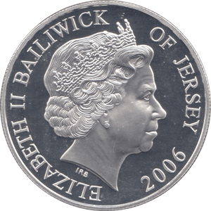 2006 SILVER PROOF FIVE POUNDS JERSEY - SILVER WORLD COINS - Cambridgeshire Coins