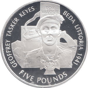 2006 SILVER PROOF FOR VALOUR FIVE POUNDS ALDERNEY - SILVER WORLD COINS - Cambridgeshire Coins