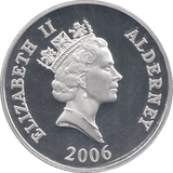2006 SILVER PROOF FOR VALOUR FIVE POUNDS ALDERNEY - SILVER WORLD COINS - Cambridgeshire Coins