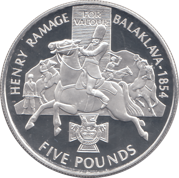 2006 SILVER PROOF FOR VALOUR FIVE POUNDS ALDERNEY - SILVER WORLD COINS - Cambridgeshire Coins