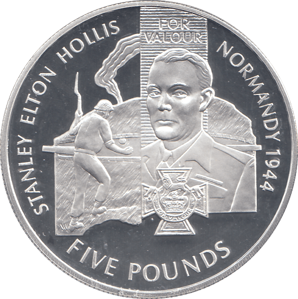 2006 SILVER PROOF FOR VALOUR FIVE POUNDS ALDERNEY - SILVER WORLD COINS - Cambridgeshire Coins