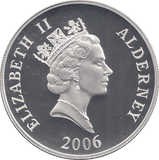 2006 SILVER PROOF FOR VALOUR FIVE POUNDS ALDERNEY - SILVER WORLD COINS - Cambridgeshire Coins
