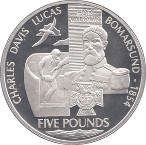 2006 SILVER PROOF FOR VALOUR FIVE POUNDS ALDERNEY - SILVER WORLD COINS - Cambridgeshire Coins
