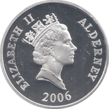 2006 SILVER PROOF FOR VALOUR FIVE POUNDS ALDERNEY - SILVER WORLD COINS - Cambridgeshire Coins