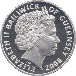2006 SILVER PROOF FOR VALOUR FIVE POUNDS GUERNSEY - SILVER WORLD COINS - Cambridgeshire Coins