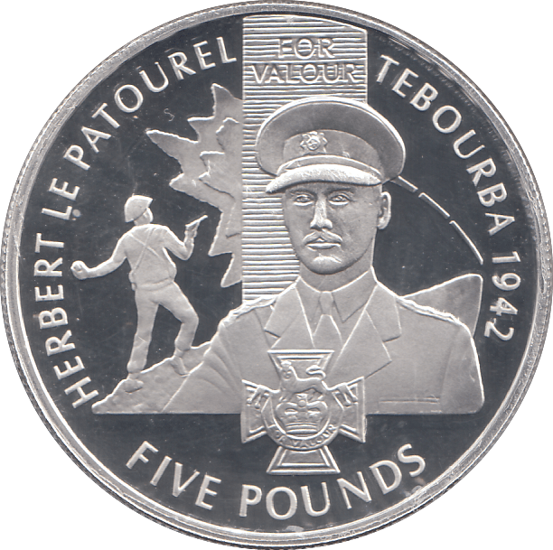 2006 SILVER PROOF FOR VALOUR FIVE POUNDS GUERNSEY - SILVER WORLD COINS - Cambridgeshire Coins