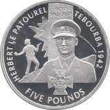 2006 SILVER PROOF FOR VALOUR FIVE POUNDS GUERNSEY - SILVER WORLD COINS - Cambridgeshire Coins