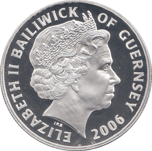 2006 SILVER PROOF FOR VALOUR FIVE POUNDS GUERNSEY - SILVER WORLD COINS - Cambridgeshire Coins