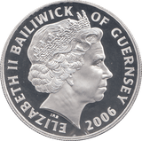 2006 SILVER PROOF FOR VALOUR FIVE POUNDS GUERNSEY - SILVER WORLD COINS - Cambridgeshire Coins