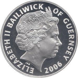 2006 SILVER PROOF FOR VALOUR FIVE POUNDS GUERNSEY - SILVER WORLD COINS - Cambridgeshire Coins