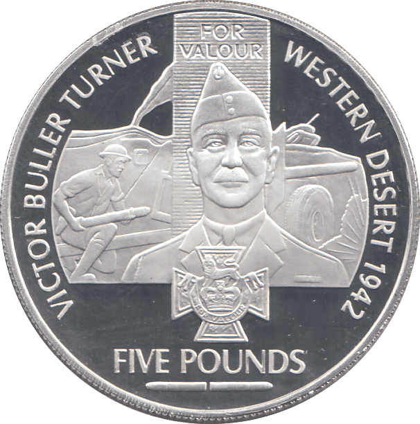 2006 SILVER PROOF FOR VALOUR FIVE POUNDS GUERNSEY - SILVER WORLD COINS - Cambridgeshire Coins