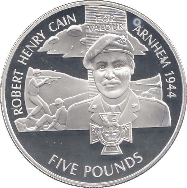2006 SILVER PROOF FOR VALOUR FIVE POUNDS GUERNSEY - SILVER WORLD COINS - Cambridgeshire Coins