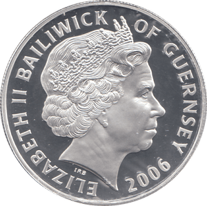 2006 SILVER PROOF FOR VALOUR FIVE POUNDS GUERNSEY - SILVER WORLD COINS - Cambridgeshire Coins