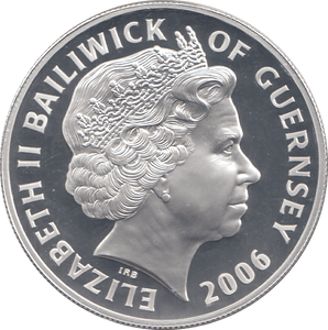 2006 SILVER PROOF FOR VALOUR FIVE POUNDS GUERNSEY - SILVER WORLD COINS - Cambridgeshire Coins