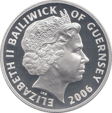 2006 SILVER PROOF FOR VALOUR FIVE POUNDS GUERNSEY - SILVER WORLD COINS - Cambridgeshire Coins