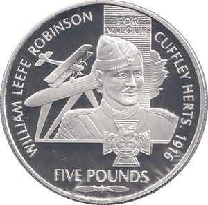 2006 SILVER PROOF FOR VALOUR FIVE POUNDS GUERNSEY - SILVER WORLD COINS - Cambridgeshire Coins