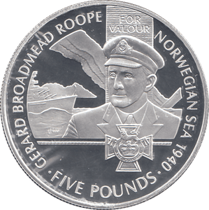2006 SILVER PROOF FOR VALOUR FIVE POUNDS GUERNSEY - SILVER WORLD COINS - Cambridgeshire Coins