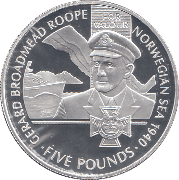 2006 SILVER PROOF FOR VALOUR FIVE POUNDS GUERNSEY - SILVER WORLD COINS - Cambridgeshire Coins