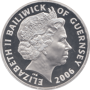 2006 SILVER PROOF FOR VALOUR FIVE POUNDS GUERNSEY - SILVER WORLD COINS - Cambridgeshire Coins
