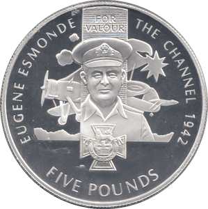 2006 SILVER PROOF FOR VALOUR FIVE POUNDS GUERNSEY - SILVER WORLD COINS - Cambridgeshire Coins