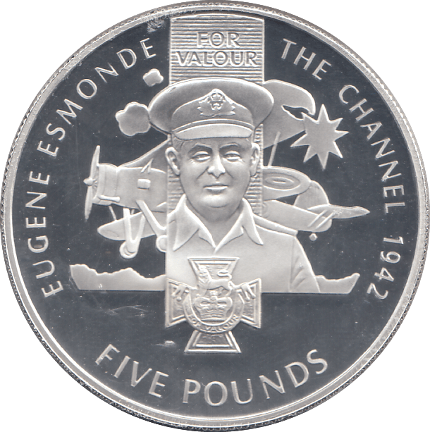 2006 SILVER PROOF FOR VALOUR FIVE POUNDS GUERNSEY - SILVER WORLD COINS - Cambridgeshire Coins