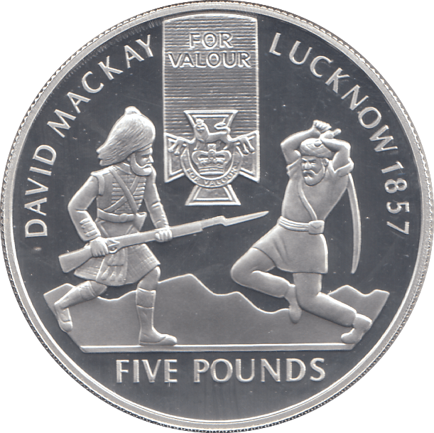 2006 SILVER PROOF FOR VALOUR FIVE POUNDS JERSEY - SILVER WORLD COINS - Cambridgeshire Coins