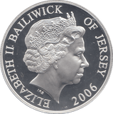 2006 SILVER PROOF FOR VALOUR FIVE POUNDS JERSEY - SILVER WORLD COINS - Cambridgeshire Coins