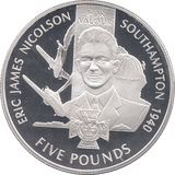 2006 SILVER PROOF FOR VALOUR FIVE POUNDS JERSEY - SILVER WORLD COINS - Cambridgeshire Coins