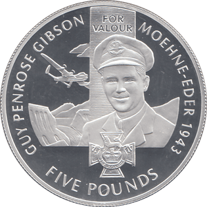 2006 SILVER PROOF FOR VALOUR FIVE POUNDS JERSEY - SILVER WORLD COINS - Cambridgeshire Coins