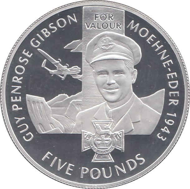 2006 SILVER PROOF FOR VALOUR FIVE POUNDS JERSEY - SILVER WORLD COINS - Cambridgeshire Coins