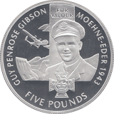 2006 SILVER PROOF FOR VALOUR FIVE POUNDS JERSEY - SILVER WORLD COINS - Cambridgeshire Coins