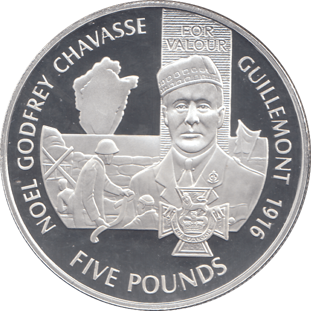 2006 SILVER PROOF FOR VALOUR FIVE POUNDS JERSEY - SILVER WORLD COINS - Cambridgeshire Coins