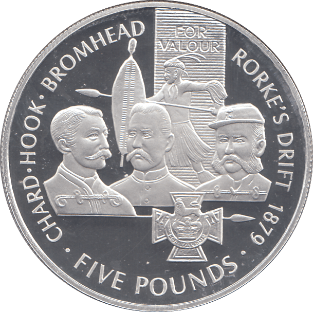 2006 SILVER PROOF FOR VALOUR FIVE POUNDS JERSEY - SILVER WORLD COINS - Cambridgeshire Coins