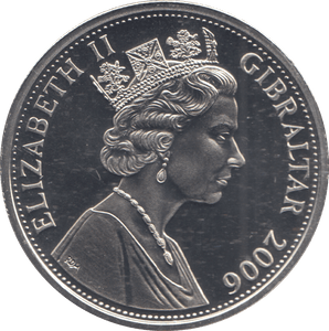 2006 SILVER PROOF ONE CROWN GIBRALTAR - SILVER WORLD COINS - Cambridgeshire Coins