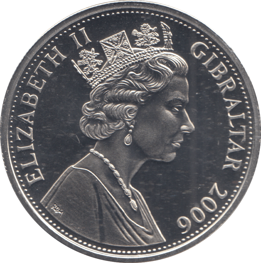 2006 SILVER PROOF ONE CROWN GIBRALTAR - SILVER WORLD COINS - Cambridgeshire Coins