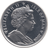 2006 SILVER PROOF ONE CROWN ISLE OF MAN 80 YRS QUEEN - SILVER WORLD COINS - Cambridgeshire Coins