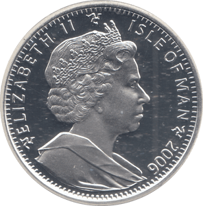 2006 SILVER PROOF ONE CROWN ISLE OF MAN - SILVER WORLD COINS - Cambridgeshire Coins