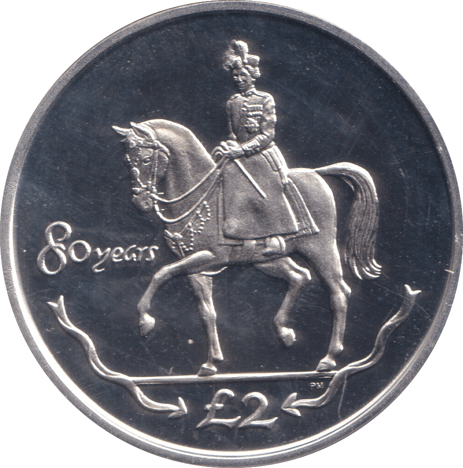 2006 SILVER PROOF SANDWICH ISLANDS COMMEMORATIVE COIN 2 POUNDS QUEEN ELIZABETH II 80TH BIRTHDAY - SILVER WORLD COINS - Cambridgeshire Coins