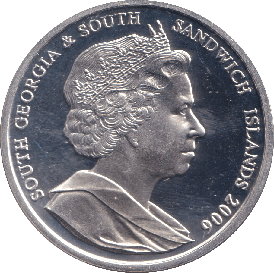 2006 SILVER PROOF SANDWICH ISLANDS COMMEMORATIVE COIN 2 POUNDS QUEEN ELIZABETH II 80TH BIRTHDAY - SILVER WORLD COINS - Cambridgeshire Coins