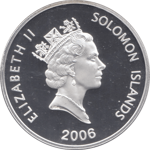 2006 SILVER PROOF TWENTY FIVE DOLLARS SOLOMON ISLANDS - SILVER WORLD COINS - Cambridgeshire Coins