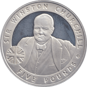 2006 SILVER PROOF WINSTON CHURCHILL FIVE POUNDS BAILIWICK OF JERSEY - SILVER WORLD COINS - Cambridgeshire Coins