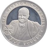 2006 SILVER PROOF WINSTON CHURCHILL FIVE POUNDS BAILIWICK OF JERSEY - SILVER WORLD COINS - Cambridgeshire Coins