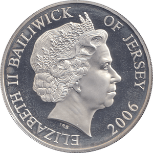 2006 SILVER PROOF WINSTON CHURCHILL FIVE POUNDS BAILIWICK OF JERSEY - SILVER WORLD COINS - Cambridgeshire Coins