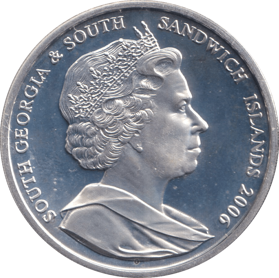2006 SILVER TWO POUNDS SANDWICH ISLANDS 80 YEARS - SILVER WORLD COINS - Cambridgeshire Coins