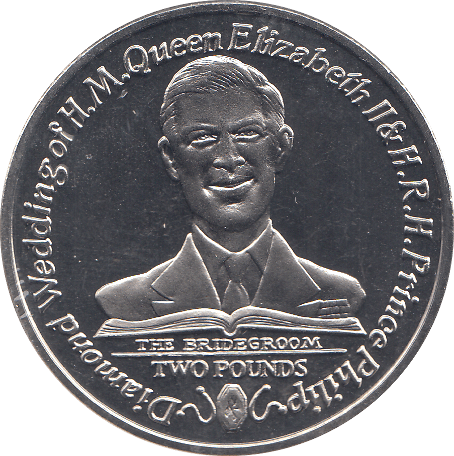 2007 2 POUND QUEEN ELIZABETH II & PRINCE PHILIP DIAMOND WEDDING COMMEMORATIVE COIN ( BU ) - WORLD COINS - Cambridgeshire Coins